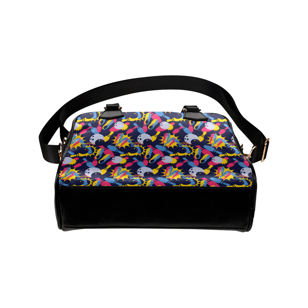 Bowling Pattern Print Design 02 Shoulder Handbag