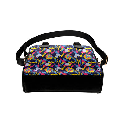 Bowling Pattern Print Design 02 Shoulder Handbag