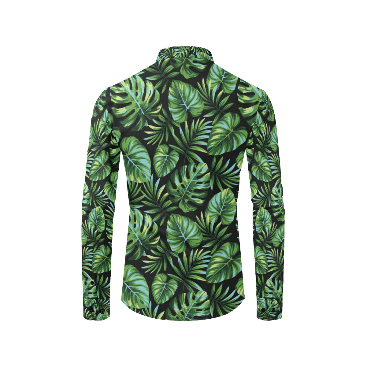 Palm Leaves Pattern Print Design PL013 Men's Long Sleeve Shirt