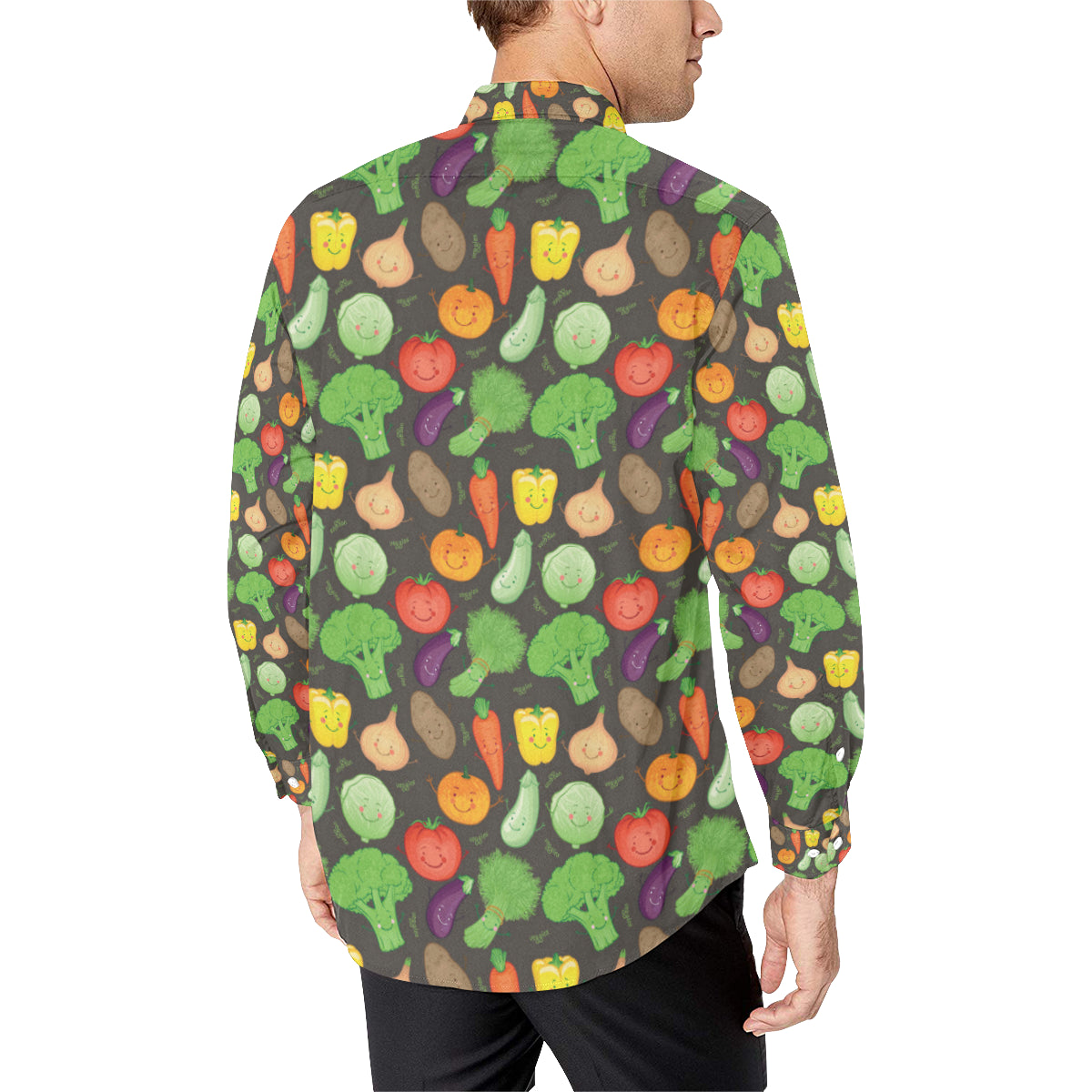 Vegan Funny Themed Design Print Men's Long Sleeve Shirt