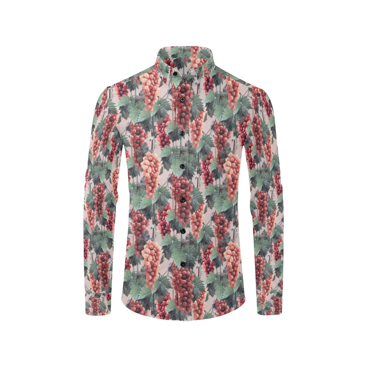 Grape Pattern Print Design GP01 Men's Long Sleeve Shirt