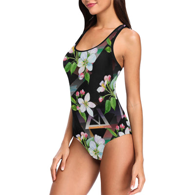 Apple blossom Pattern Print Design AB07 Women Swimsuit