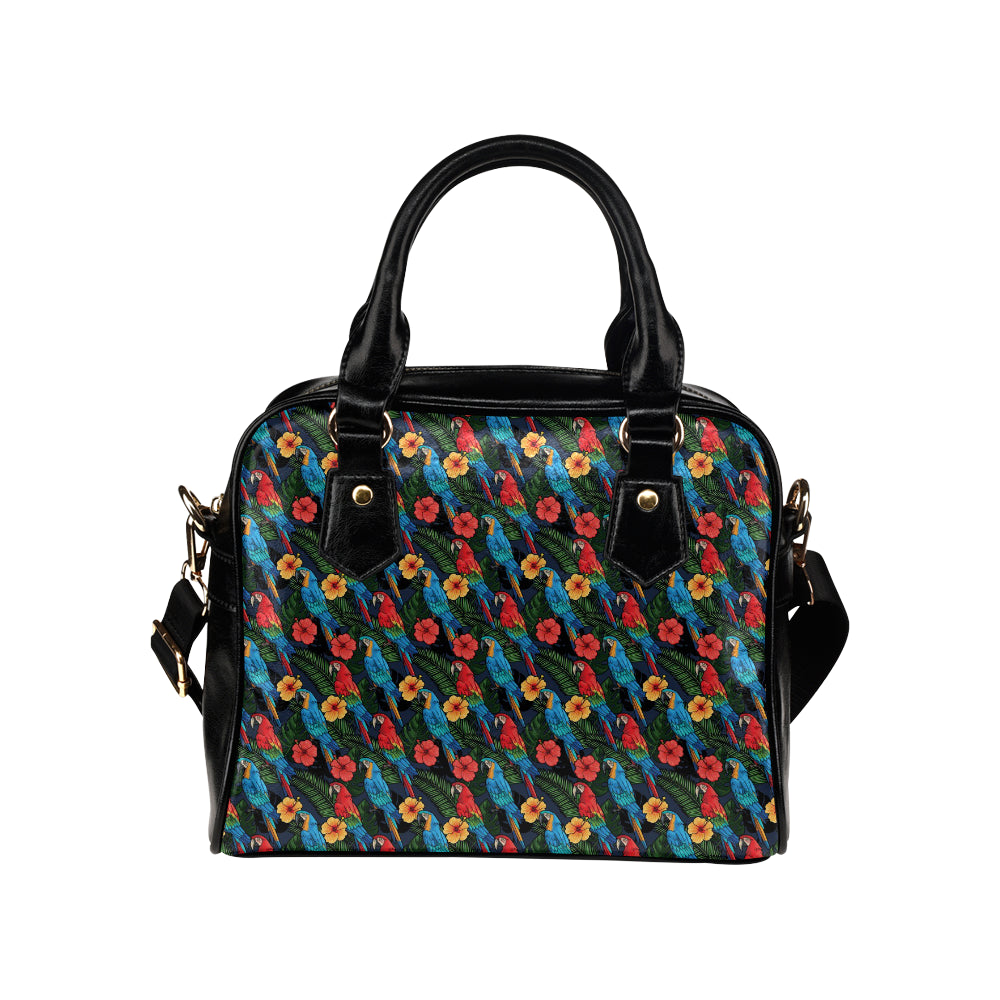 Parrot Pattern Print Design A01 Shoulder Handbag