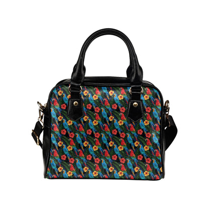 Parrot Pattern Print Design A01 Shoulder Handbag