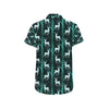 Deer Jungle Print Pattern Men's Short Sleeve Button Up Shirt