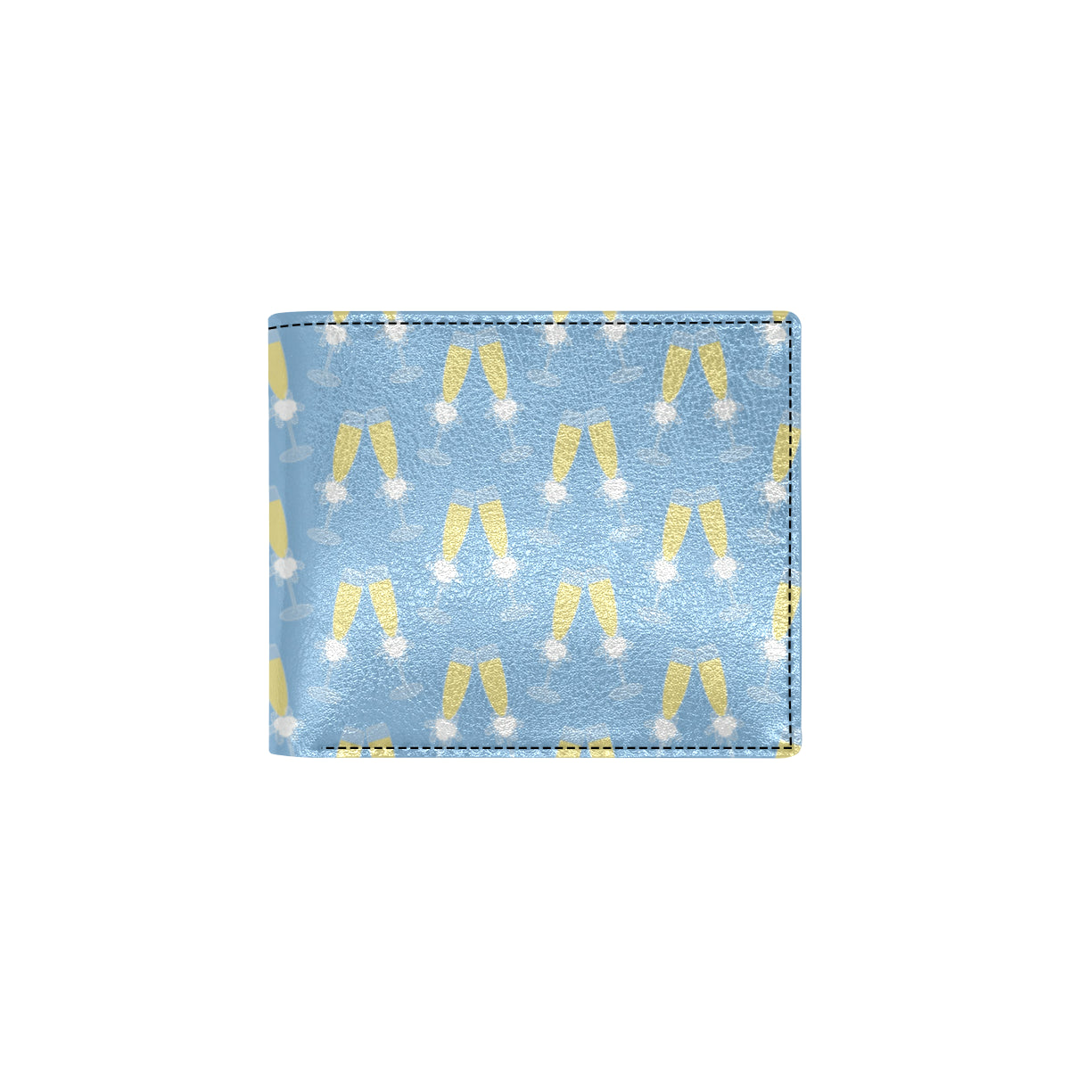 Champagne Pattern Print Design 06 Men's ID Card Wallet