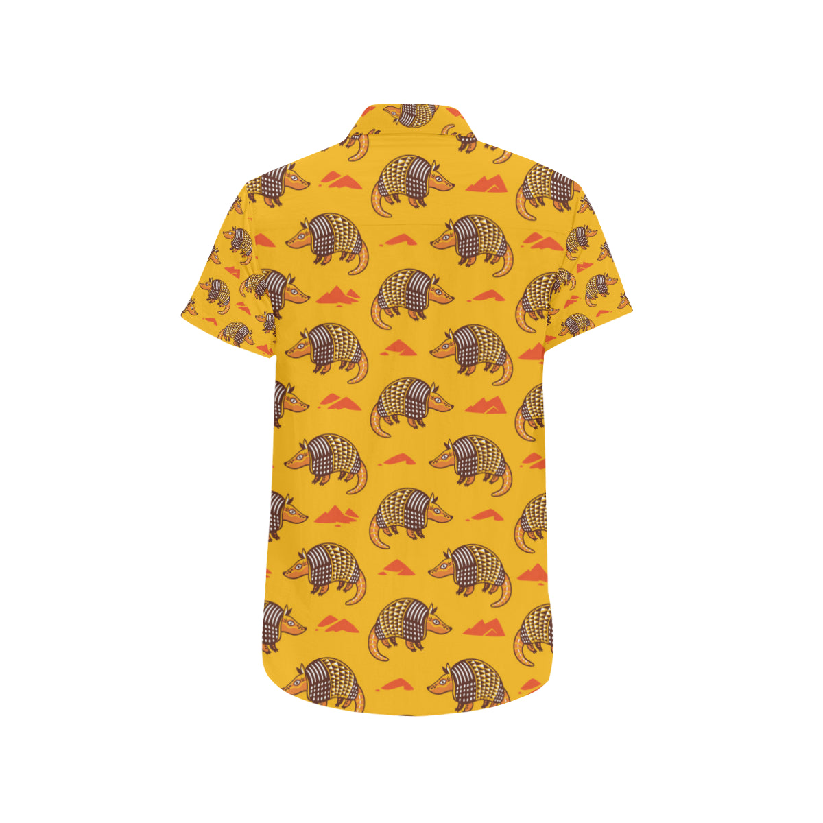 Armadillo Pattern Print Design 03 Men's Short Sleeve Button Up Shirt