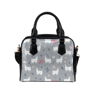 Llama Pattern Print Design 010 Shoulder Handbag