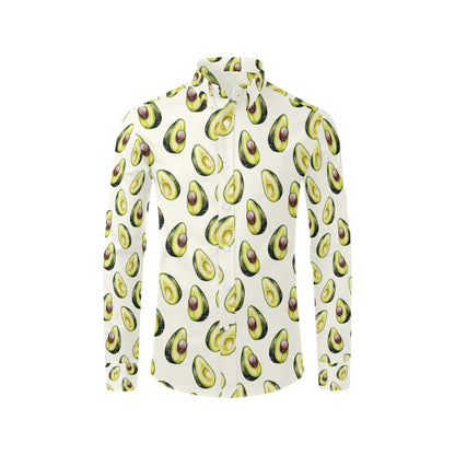 Avocado Pattern Print Design 01 Men's Long Sleeve Shirt