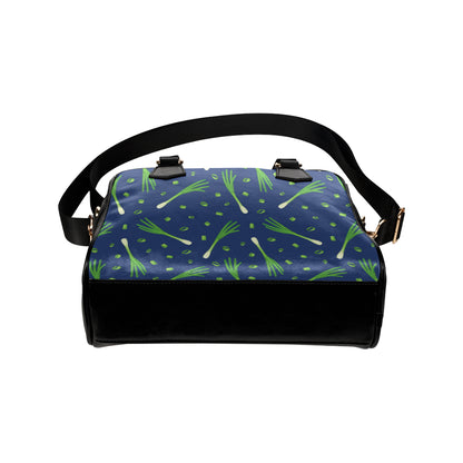 Leek Pattern Print Design 02 Shoulder Handbag