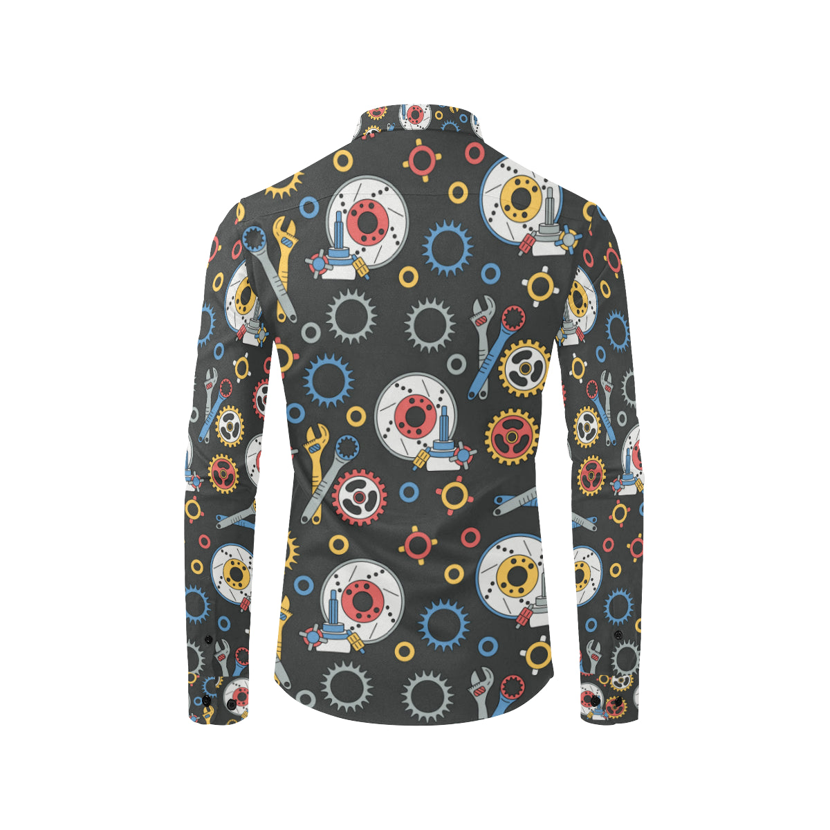 Mechanic Pattern Print Design 01 Men's Long Sleeve Shirt