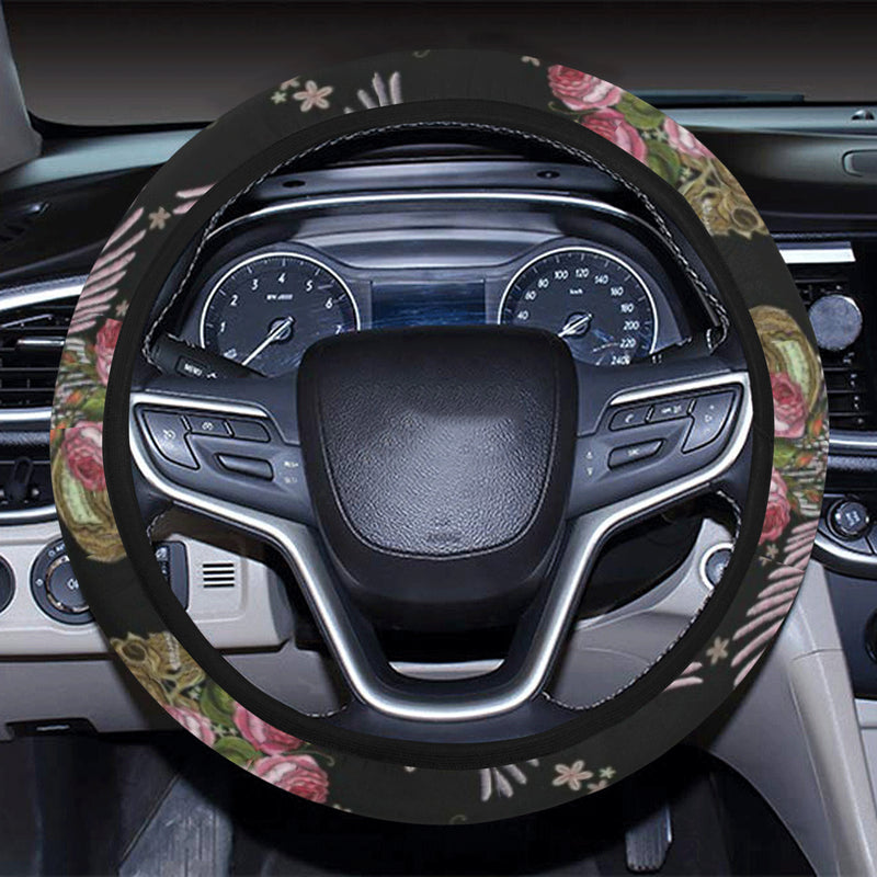 Angel Wings Pattern Print Design 06 Steering Wheel Cover with Elastic Edge