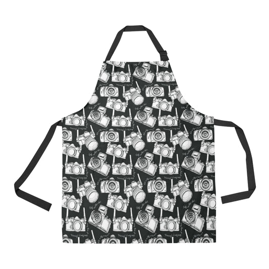 Camera Pattern Print Design 01 Apron with Pocket