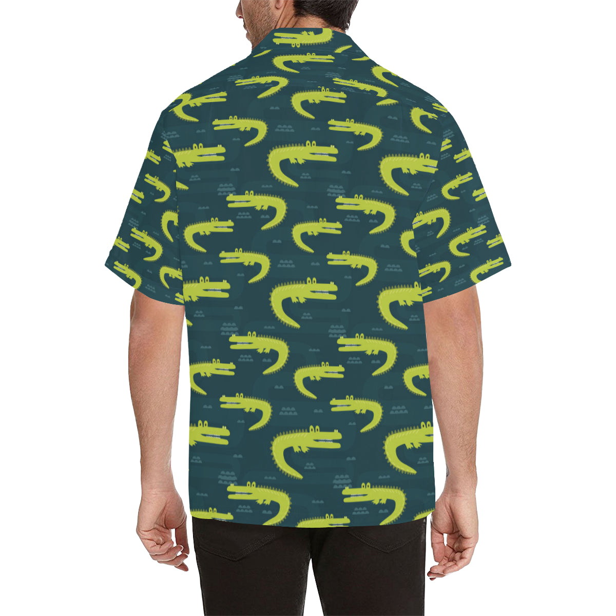 Alligator Pattern Print Design 03 Men's Hawaiian Shirt