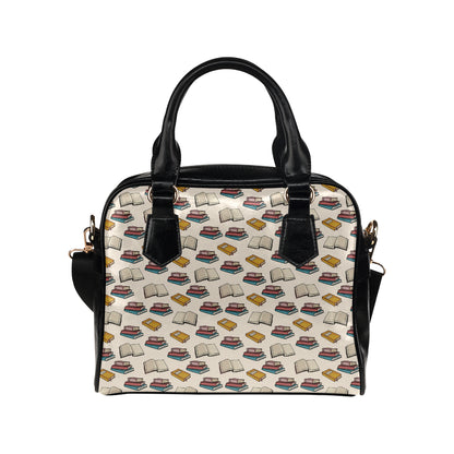 Book Pattern Print Design 04 Shoulder Handbag