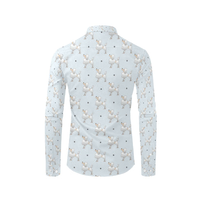Poodle Pattern Print Design A05 Men's Long Sleeve Shirt