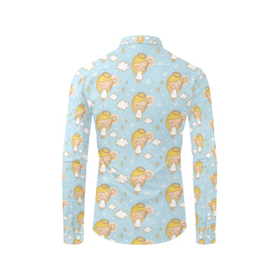 Angel Pattern Print Design 05 Men's Long Sleeve Shirt