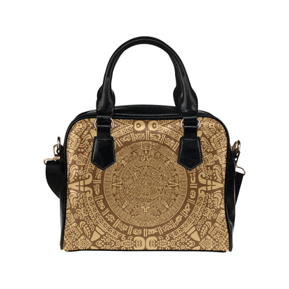 Mayan Pattern Print Design 01 Shoulder Handbag