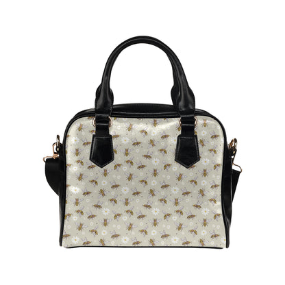 Bee Pattern Print Design 03 Shoulder Handbag