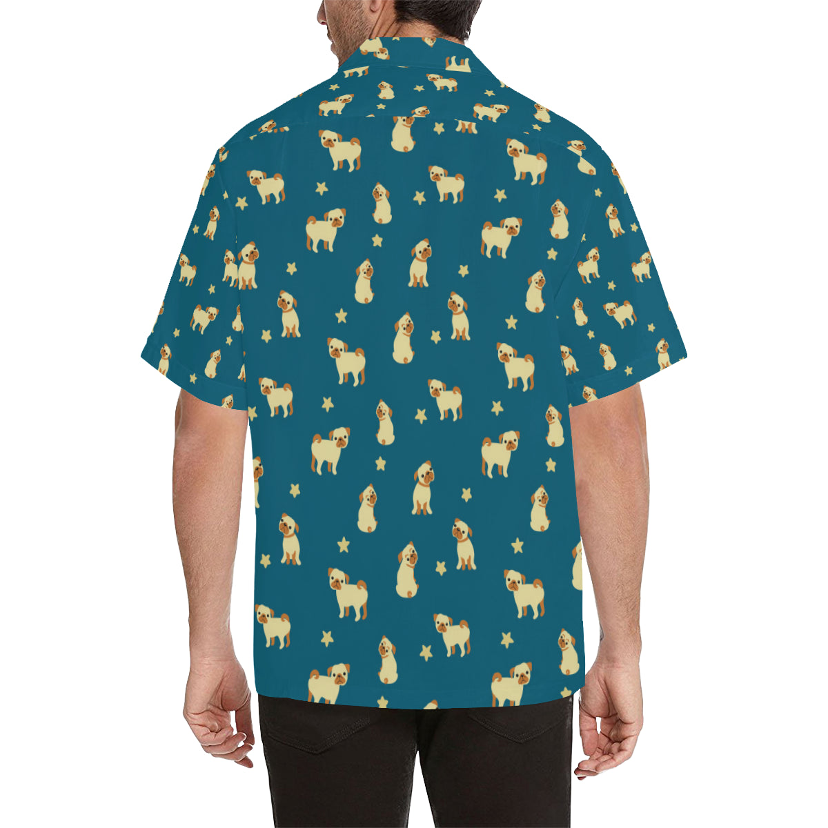 Pug Pattern Print Design A06 Men's Hawaiian Shirt