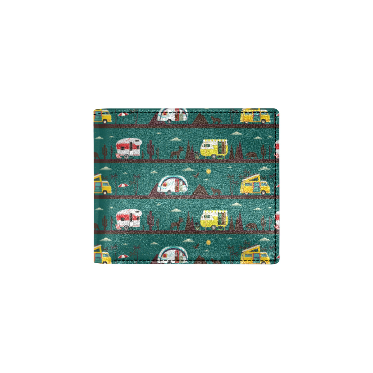 Camper Pattern Print Design 05 Men's ID Card Wallet
