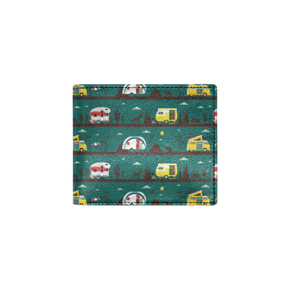 Camper Pattern Print Design 05 Men's ID Card Wallet