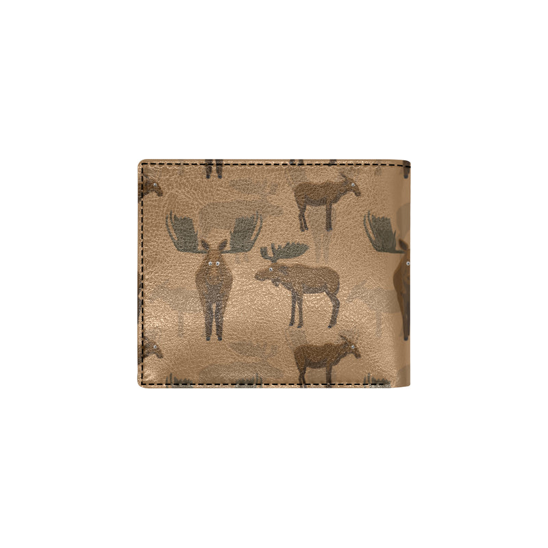 Moose Pattern Print Design 03 Men's ID Card Wallet