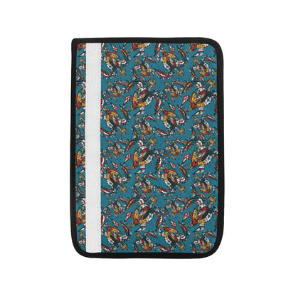 Sea Turtle Tribal Colorful Hand Drawn Car Seat Belt Cover