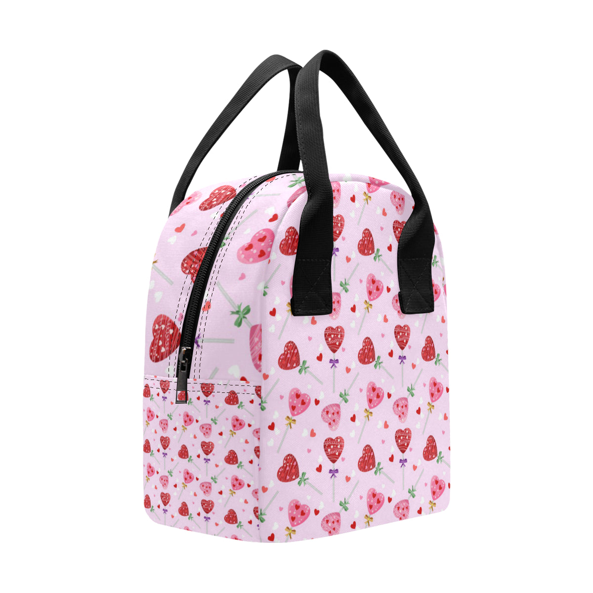 Lollipop Pattern Print Design LL07 Insulated Lunch Bag
