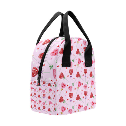 Lollipop Pattern Print Design LL07 Insulated Lunch Bag