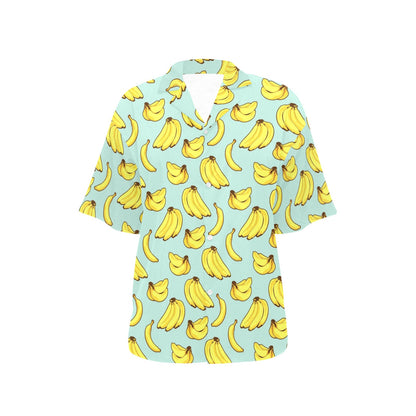 Banana Pattern Print Design BA04 Women's Hawaiian Shirt