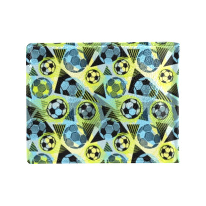Soccer Ball Themed Print Design Men's ID Card Wallet