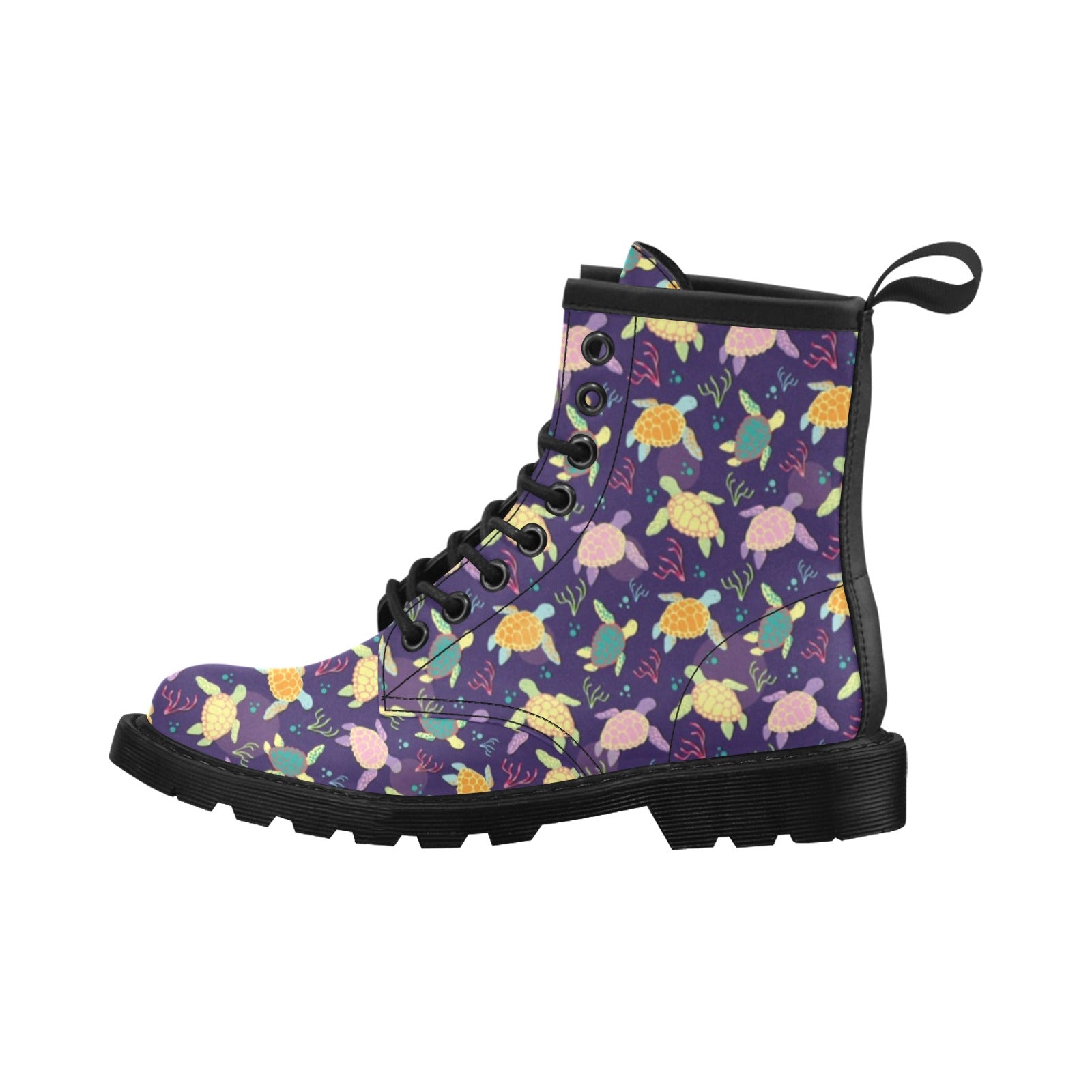 Sea Turtle Color Smile Women's Boots