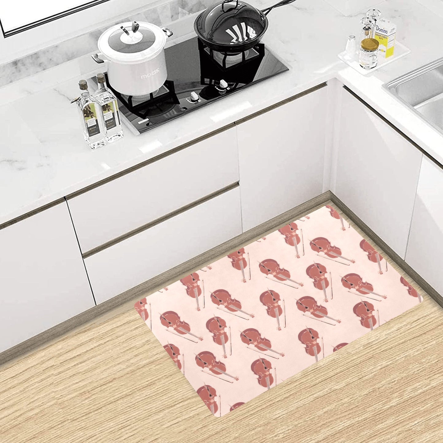 Cello Pattern Print Design 03 Kitchen Mat