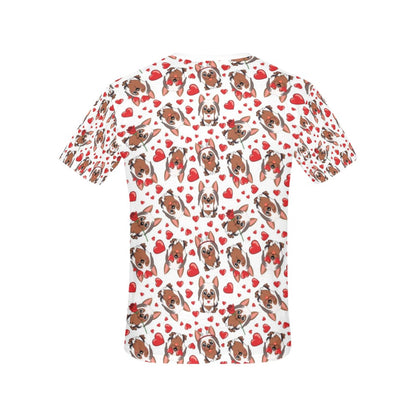 Silky Terriers Heart Print Design LKS302 Women's  T-shirt