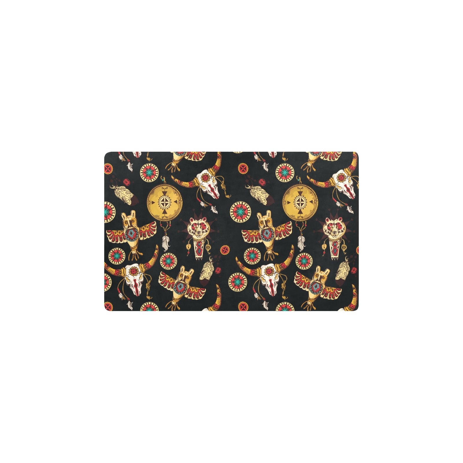 Native American Symbol Pattern Kitchen Mat