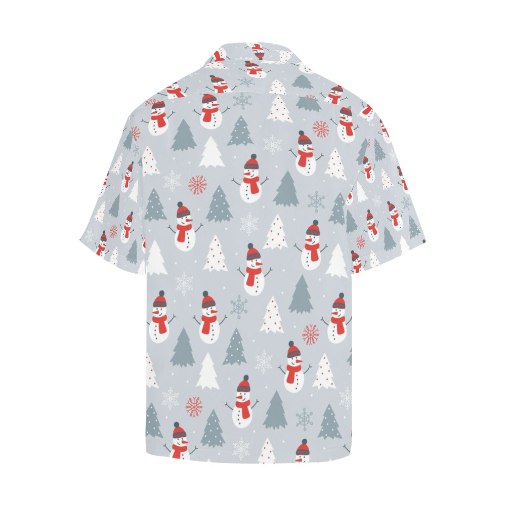 Snowman Print Design LKS302 Men's Hawaiian Shirt