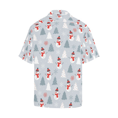 Snowman Print Design LKS302 Men's Hawaiian Shirt