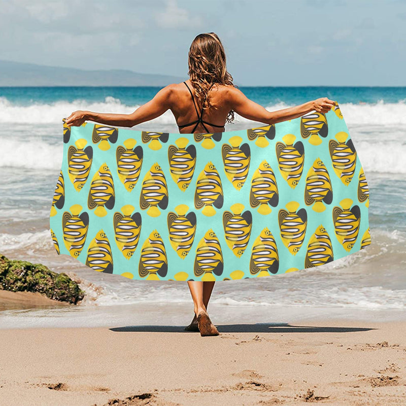 Angelfish Print Design LKS402 Beach Towel 32" x 71"