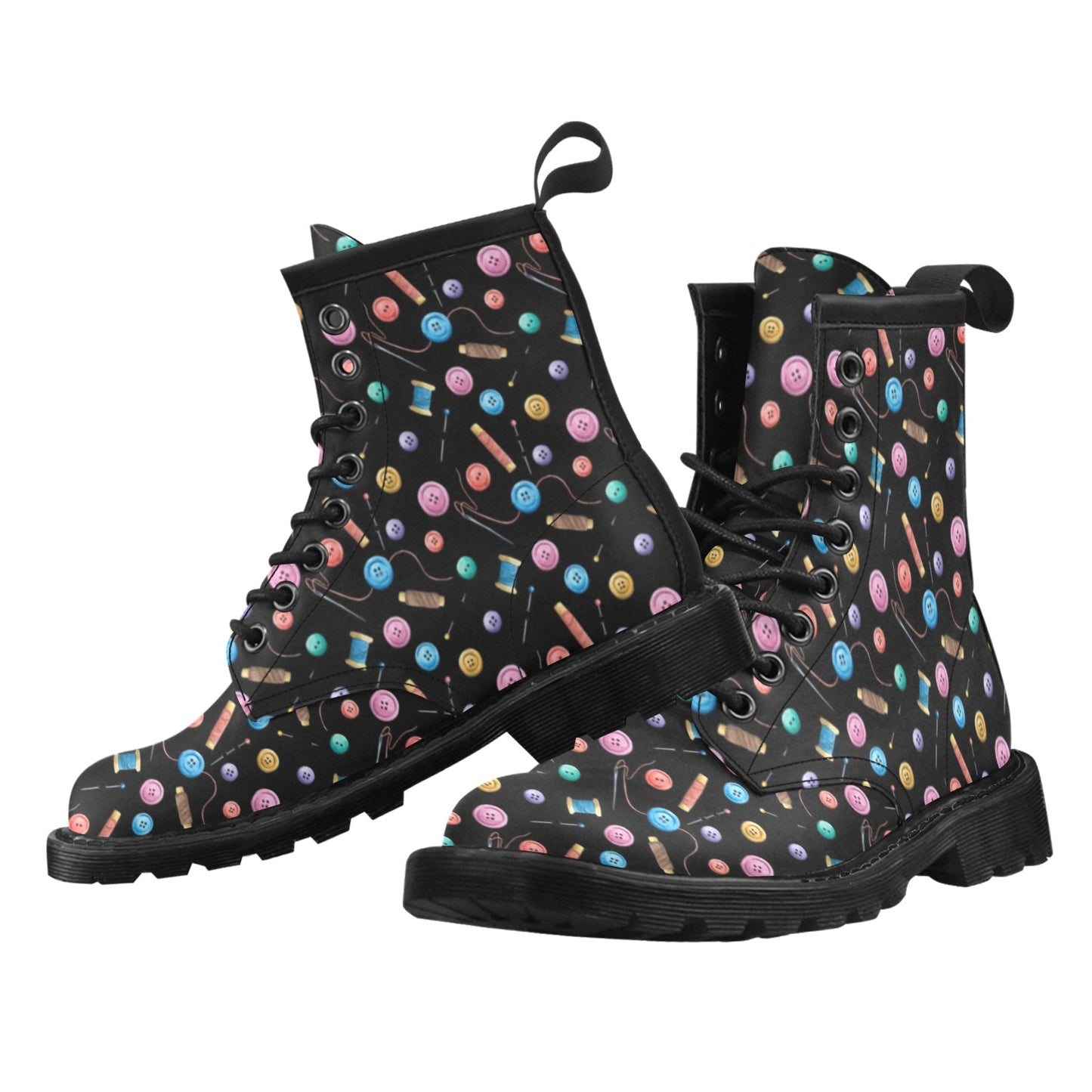 Sewing Print Design LKS309 Women's Boots