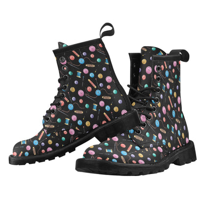 Sewing Print Design LKS309 Women's Boots