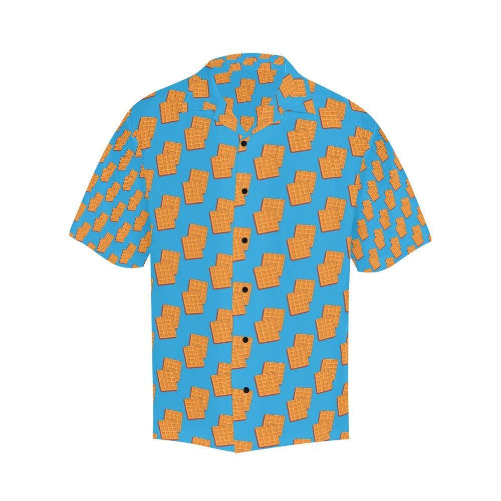 Waffle Print Design LKS304 Men's Hawaiian Shirt