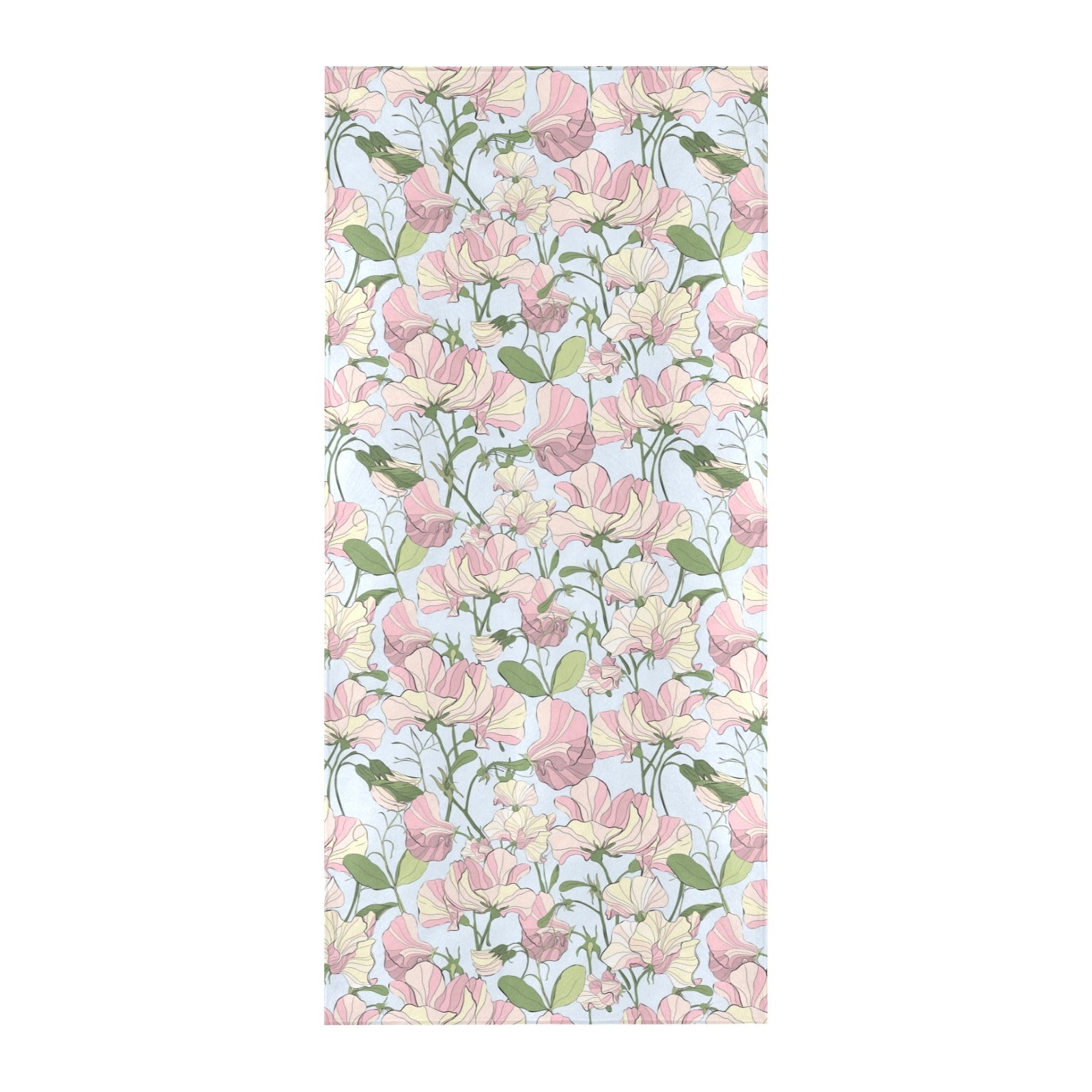 Sweet Pea Print Design LKS304 Beach Towel 32" x 71"