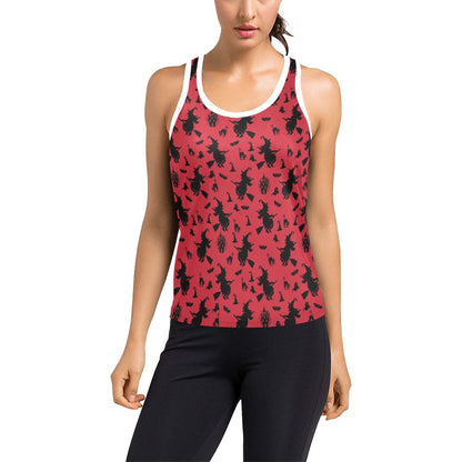 Witch Print Design LKS303 Women's Racerback Tank Top