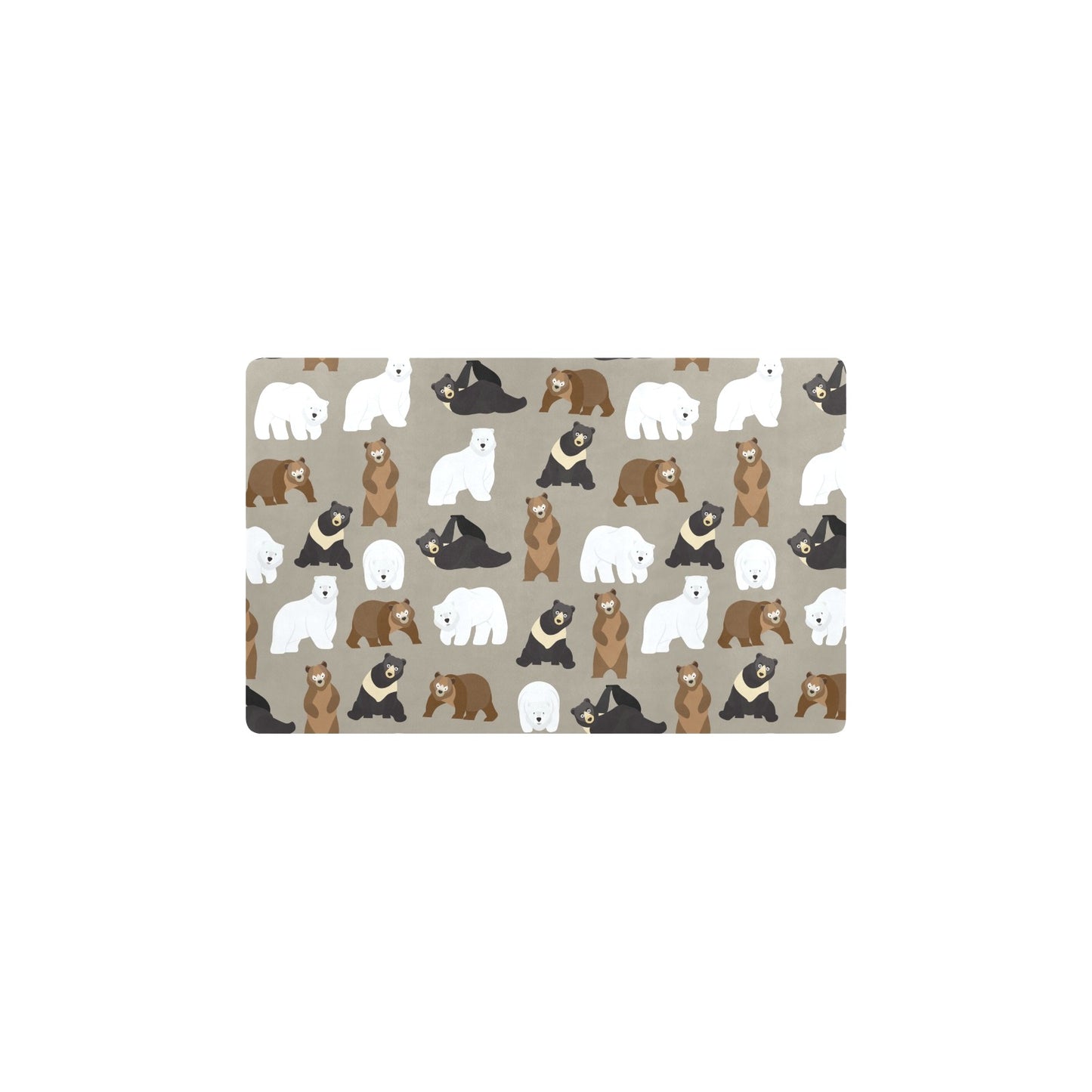 Bear Pattern Print Design BE03 Kitchen Mat