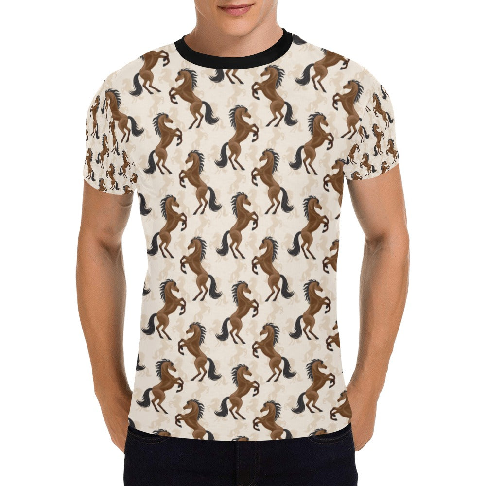 Horse Print Design LKS308 Men's All Over Print T-shirt