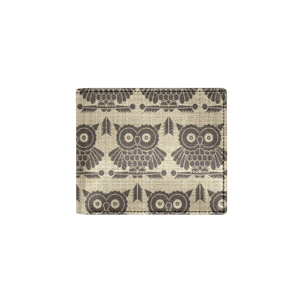 Owl Pattern Print Design A01 Men's ID Card Wallet