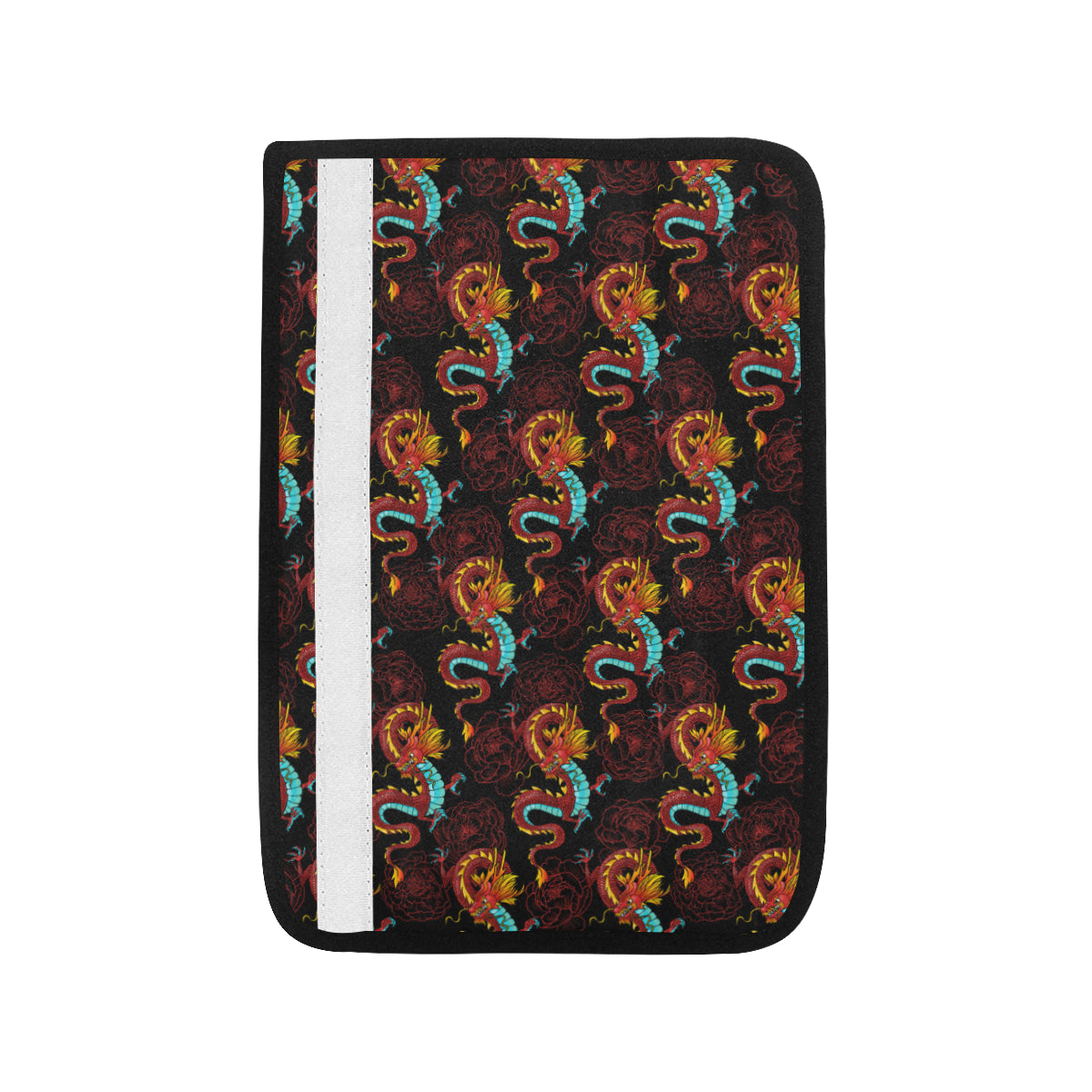 Chinese Dragons and Peonies Design Car Seat Belt Cover