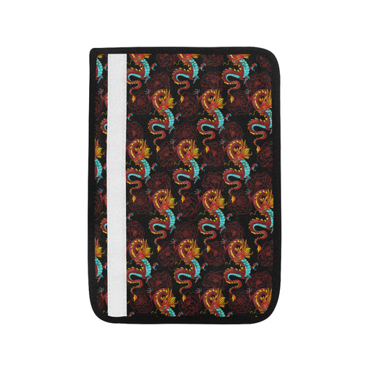 Chinese Dragons and Peonies Design Car Seat Belt Cover