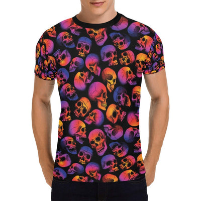 Skull Multicolor Print Design LKS3011 Men's All Over Print T-shirt